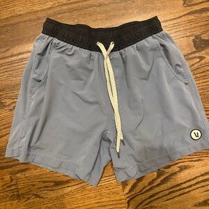 Vuori Men's Gray Shorts with Black Waistband